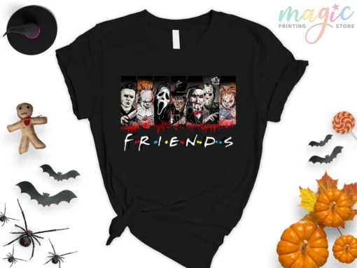 Friends Halloween Horror Movie Killers Tee shirt