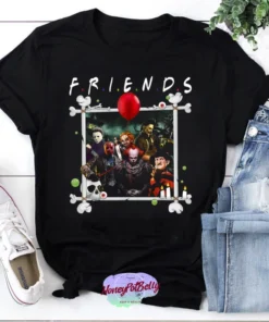 Friends Halloween Horror Team Scary Movies Halloween Tee Shirt