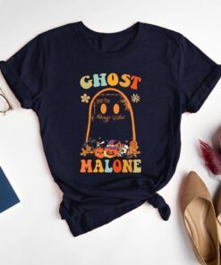 Ghost Malone Fall Season Halloween Tee Shirt