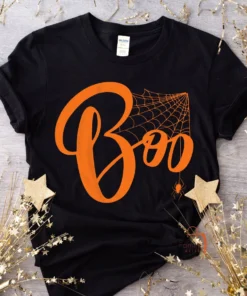 Halloween Boo Spider Tee Shirt