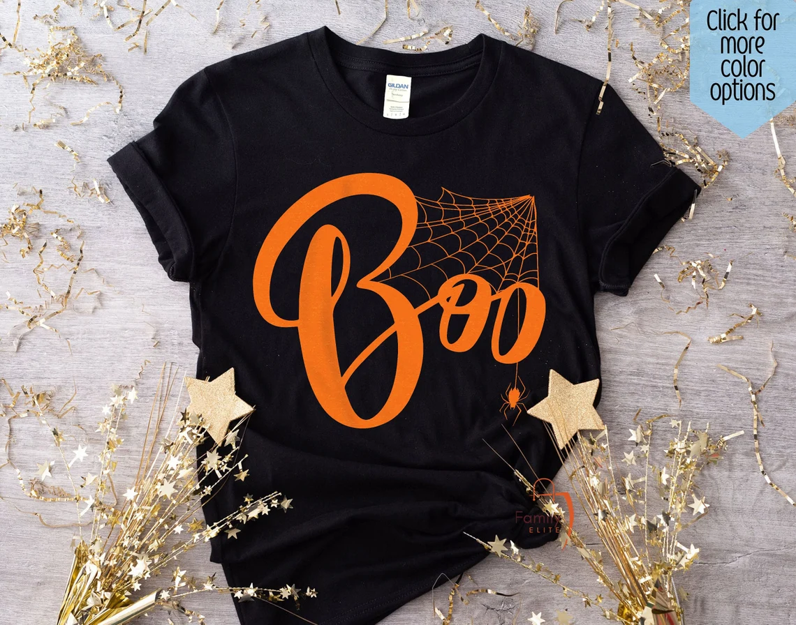 Halloween Boo Spider Tee Shirt Halloween Boo Spider Tee Shirt