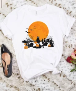 Halloween Cat Tee Shirt