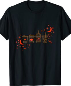 Halloween Coffee Latte Cottagecore Fall Outfit Autumn Spooky Tee Shirt
