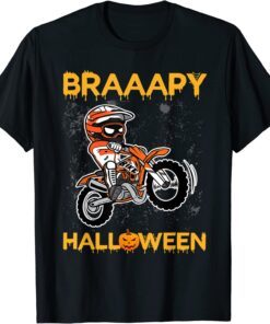 Halloween Dirt Bike Braaapy Halloween Tee Shirt