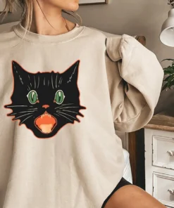 Halloween Horror Cat Tee Shirt