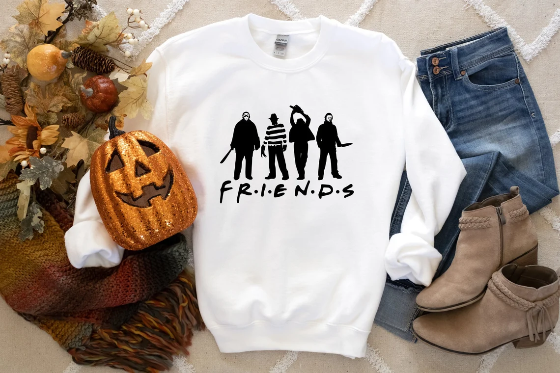 Halloween Horror Friends Tee Shirt Halloween Horror Friends Tee Shirt