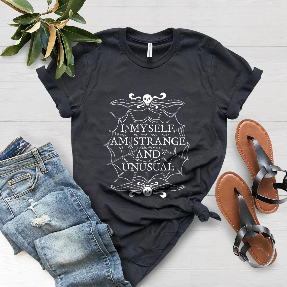 Halloween I Myself Am Strange And Unusual Tee Shirt Halloween I Myself Am Strange And Unusual Tee Shirt
