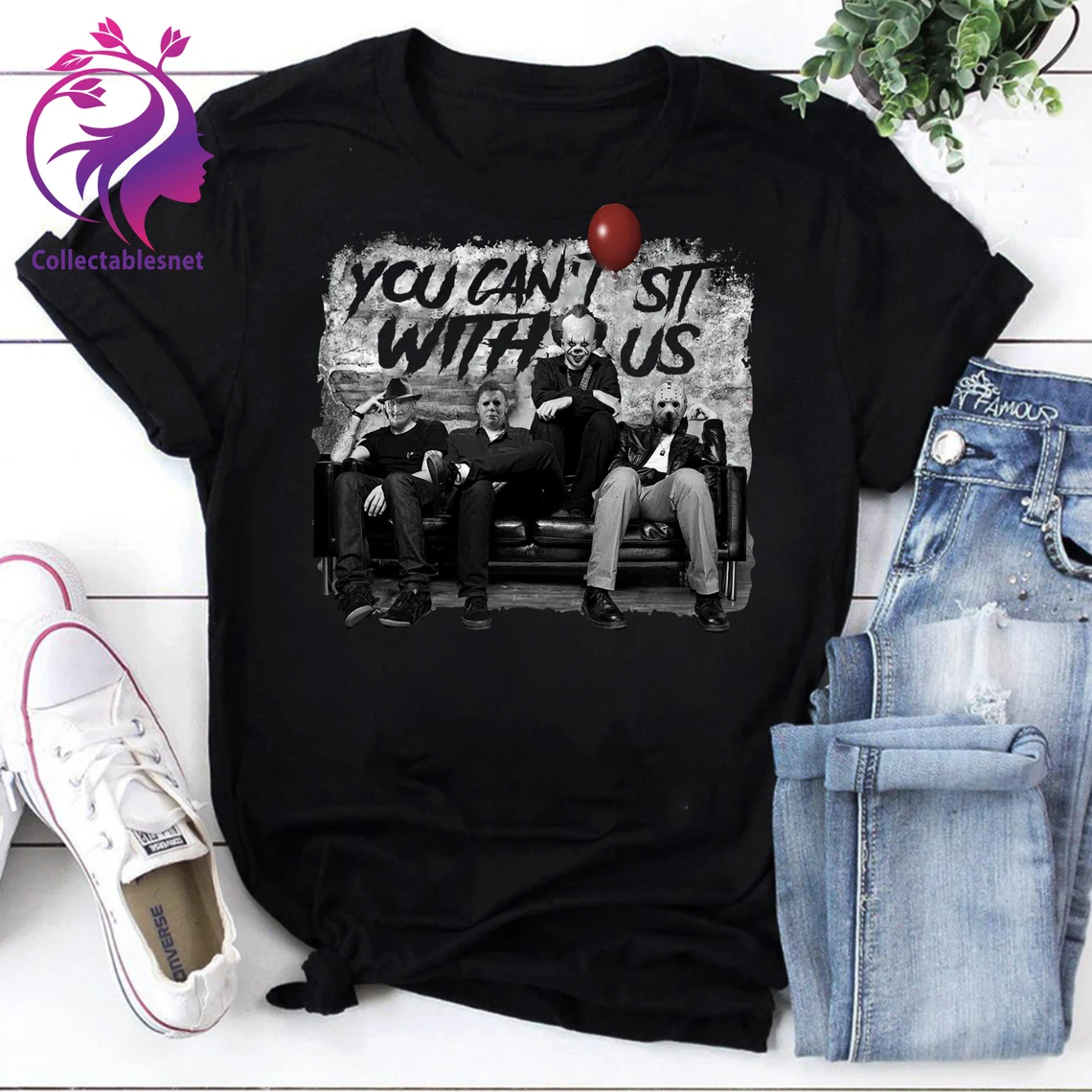 Halloween Killer You Can’t Sit With Us Tee Shirt Halloween Killer You Can't Sit With Us Tee Shirt