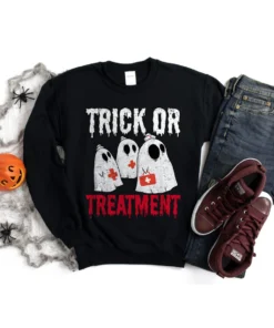 Halloween Nursing Pun Trick Or Treatment Tee Shirt