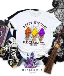 Halloween Sanderson Petty Witches Ice Cream Co. Tee Shirt