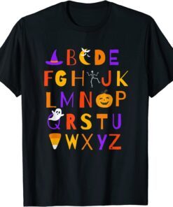 Halloween Teacher Alphabet Halloween Tee Shirt