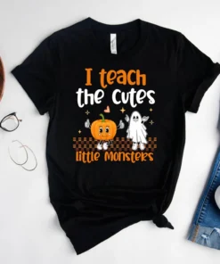 Halloween Teacher, I Teach The Cutest Little Monsters Tee Shirt