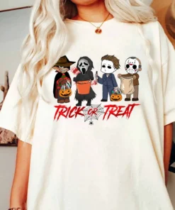 Halloween Trick Or Treat Horror Movie Tee Shirt