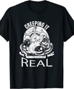 Halloween Witch Pumpkin Carving Cat Tee Shirt
