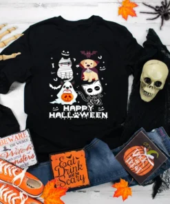 Happy Halloween Pets Cat Boo Halloween Trick Or Treat Tee shirt