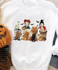Hocus Pocus Coffee Pumpkin Spice Latte Halloween Tee Shirt