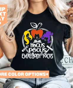 Hocus Pocus Everybody Focus Halloween Tee Shirt