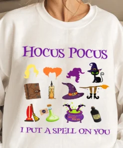 Hocus Pocus I Put A Spell On You Halloween Tee Shirt