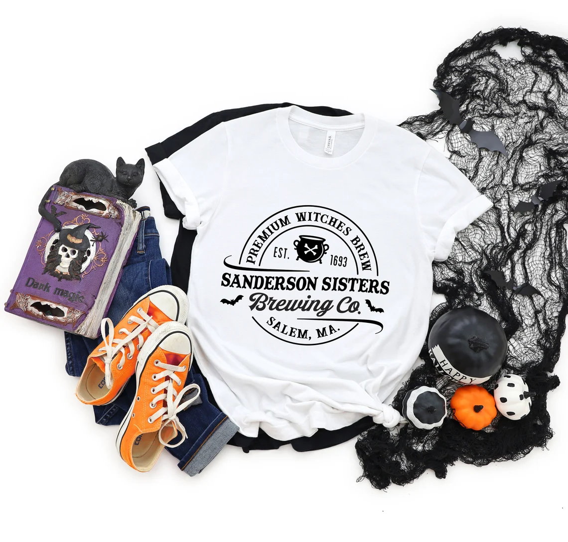 Hocus Pocus Sanderson Sisters Witches Brewing Co Tee Shirt Hocus Pocus Sanderson Sisters Witches Brewing Co Tee Shirt