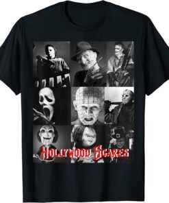 Hollywood Scares Halloween Scary Horror Tee Shirt