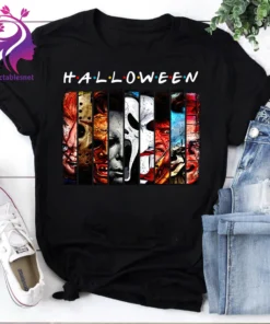 Horror Characters Halloween Friends Tee Shirt