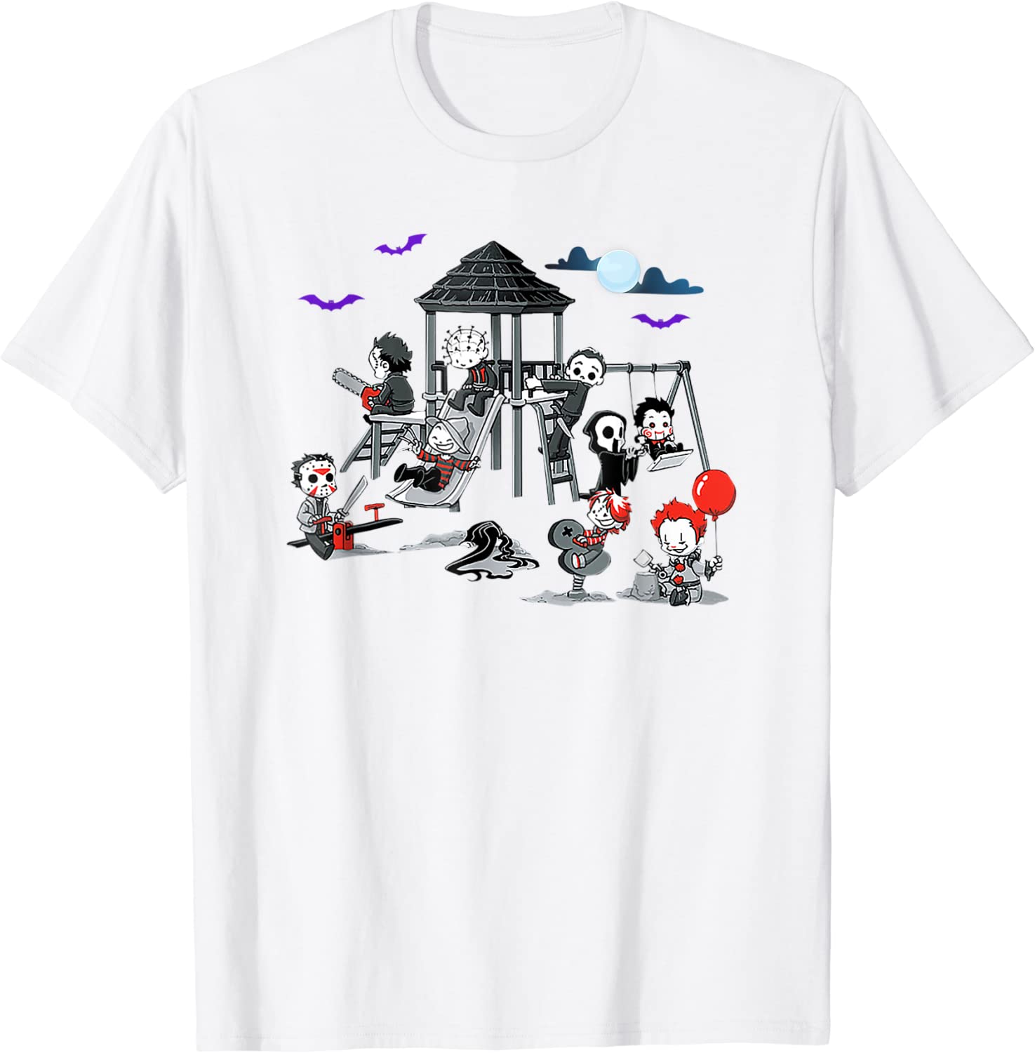 Horror Clubhouse In Park Halloween Costume Tee Shirt Horror Clubhouse In Park Halloween Costume Tee Shirt