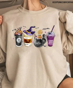 Hot Coffee Halloween Tee Shirt