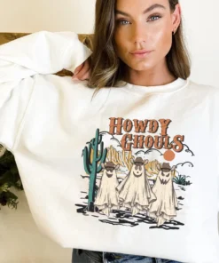 Howdy Ghouls Western Halloween Tee Shirt