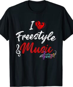 I Love Freestyle Music Musician Treble Clef Tee Shirt