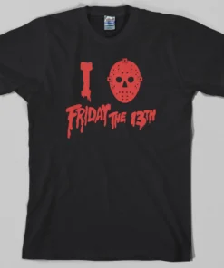 I Love Friday the 13th Jason Horror Movie Halloween T-Shirt