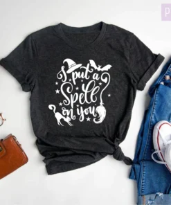 I Put A Spell On You Sanderson Sisters Hocus Pocus Halloween Tee Shirt