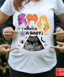 I Smell Baby With Sonogram Photo Halloween Tee Shirt