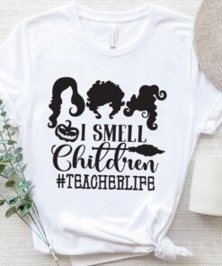 I Smell Children Teacher Halloween Tee Shirt