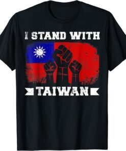 I Stand With Taiwan Support Taiwanese Flag Tee Shirt