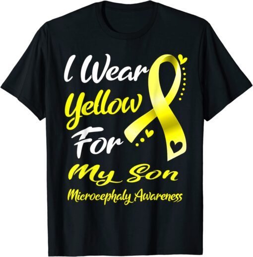 I Wear Yellow For MY SON Microcephaly Awareness Tee Shirt