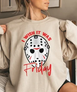 I Wish It Was Friday Halloween Costume Horror Movie Tee Shirt