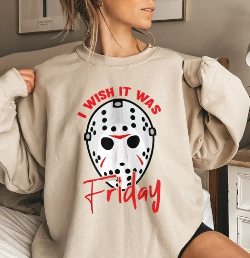 I Wish It Was Friday Halloween Costume Horror Movie Tee Shirt