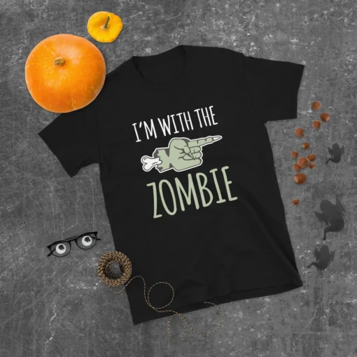 Im With The Zombie Halloween Tee Shirt