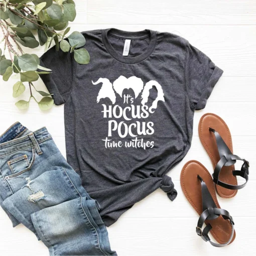 It's Hocus Pocus Time Witches Halloween T-Shirt