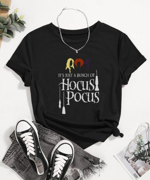 It's Just A Bunch Of Hocus Pocus Halloween Tee Shirt