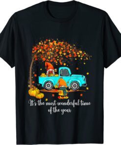 It's The Most Wonderful Time Of The Year Gnomes Autumn Fall Tee Shirt