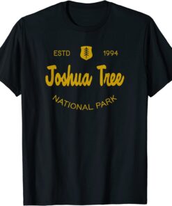 Joshua Tree National Park Classic Script Style Text Tee Shirt