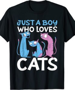 Just a Boy who Loves Cats Tee Shirt