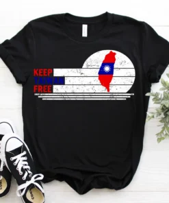 Keep Taiwan Free Flag Map Tee Shirt