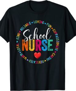 Love Heart Rn Nursing School Nurse Graduation Tee Shirt