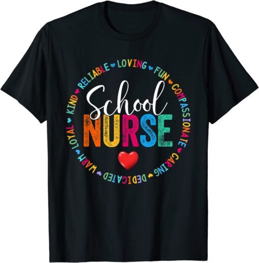 Love Heart Rn Nursing School Nurse Graduation Tee Shirt