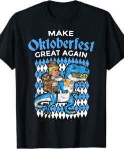 Make Oktoberfest Great Again Trump Sloth T Rex Tee Shirt