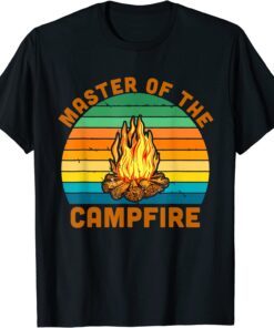 Master of the Campfire Camping Vintage Camper Tee Shirt