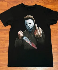 Michael Meyer's Halloween Horror Middle Finger Tee Shirt