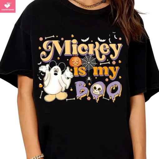 Mickey is my Boo Halloween Tee Shirt